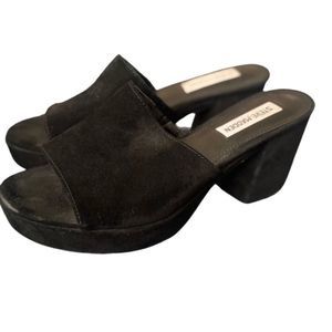 Steve Madden Women's Platform black sandals open toe